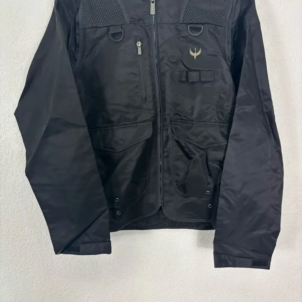 New Venor Black Onyx Hoover Convertible‎ Zip Up Mesh Back Jacket Women's Medium